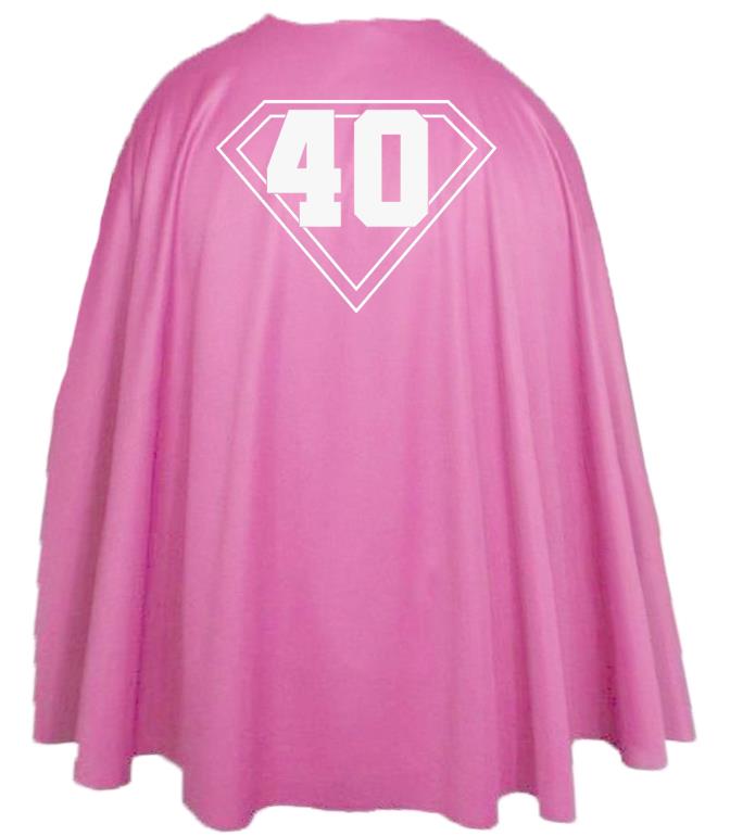 Adults 40th Birthday Celebration 35" Length Superhero Cape Fancy Dress - Picture 5 of 7
