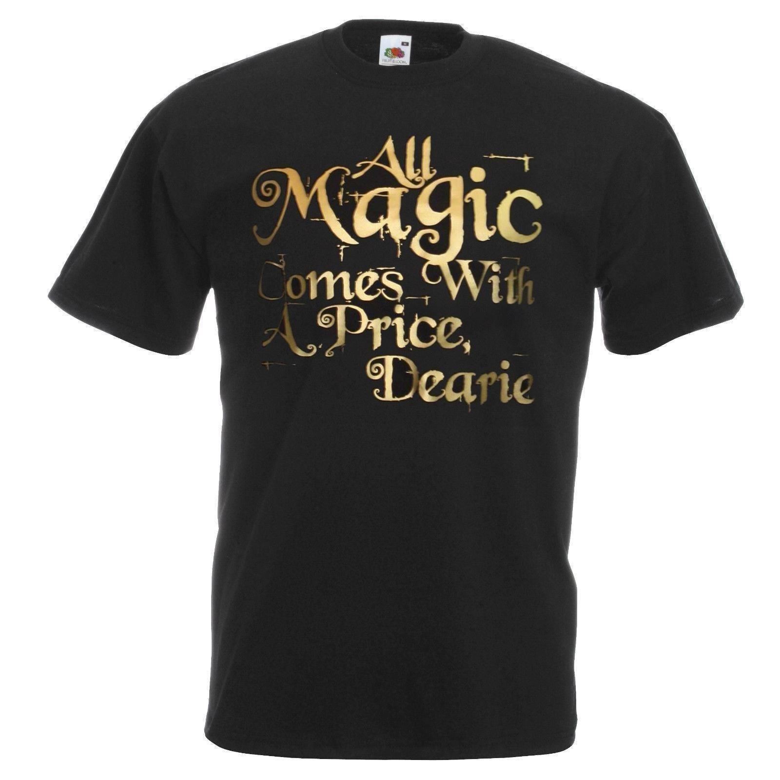 T-shirt unisex uomo C'era una fiaba tutta la magia arriva con un prezzo Mr Gold - Foto 8 di 8