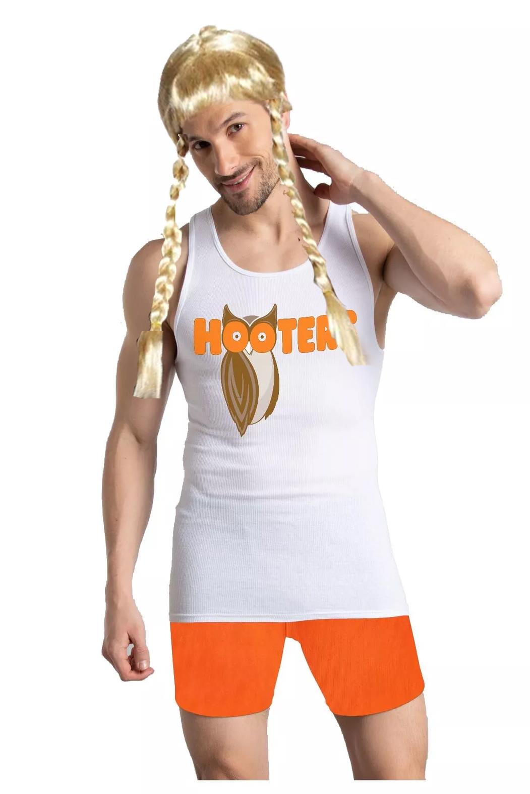 Adults Mens Stag Party Night Hooters Girl Fancy Dress Costume - Picture 6 of 7