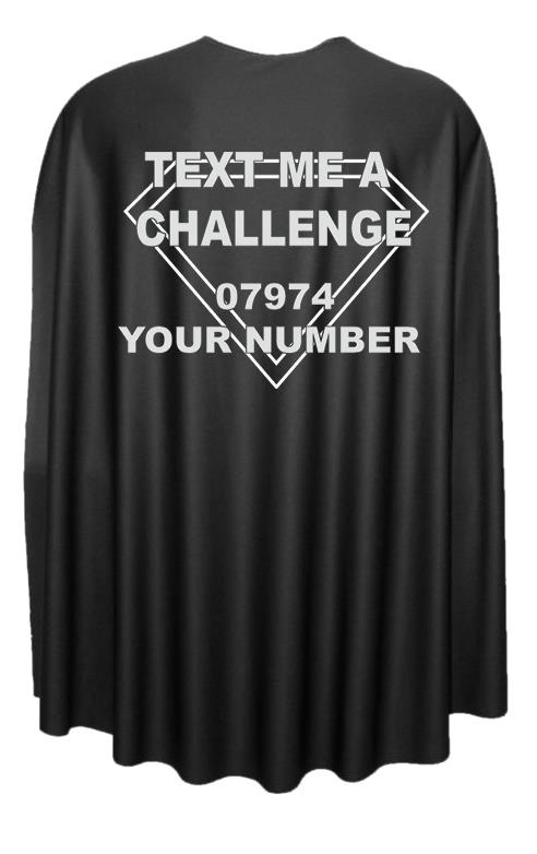 Adults Stag Hen Party "Text me a Challege" Game Superhero Cape Fancy Dress - Picture 2 of 9