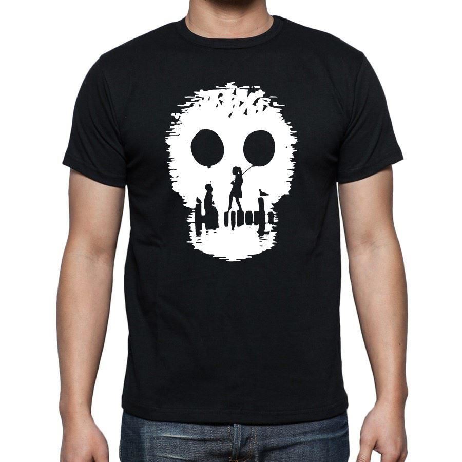 Adults Banksy Sugar Skull Docks Street Graffiti Artist Unisex Black T-Shirt - Picture 4 of 8