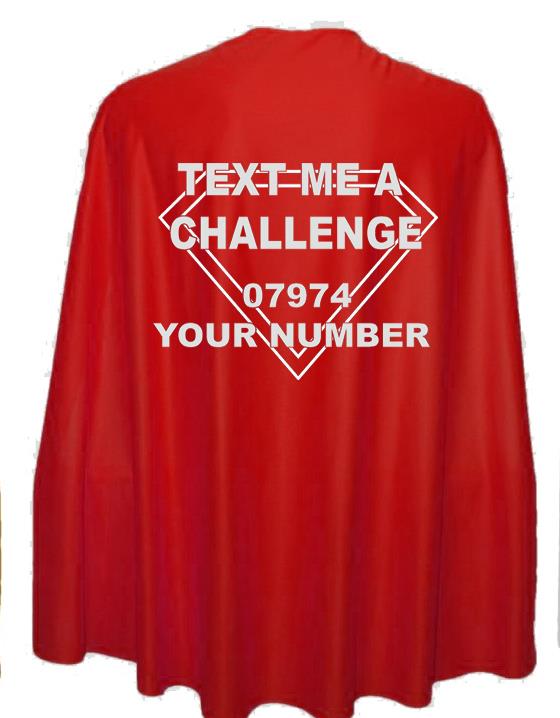 Adults Stag Hen Party "Text me a Challege" Game Superhero Cape Fancy Dress - Picture 7 of 9