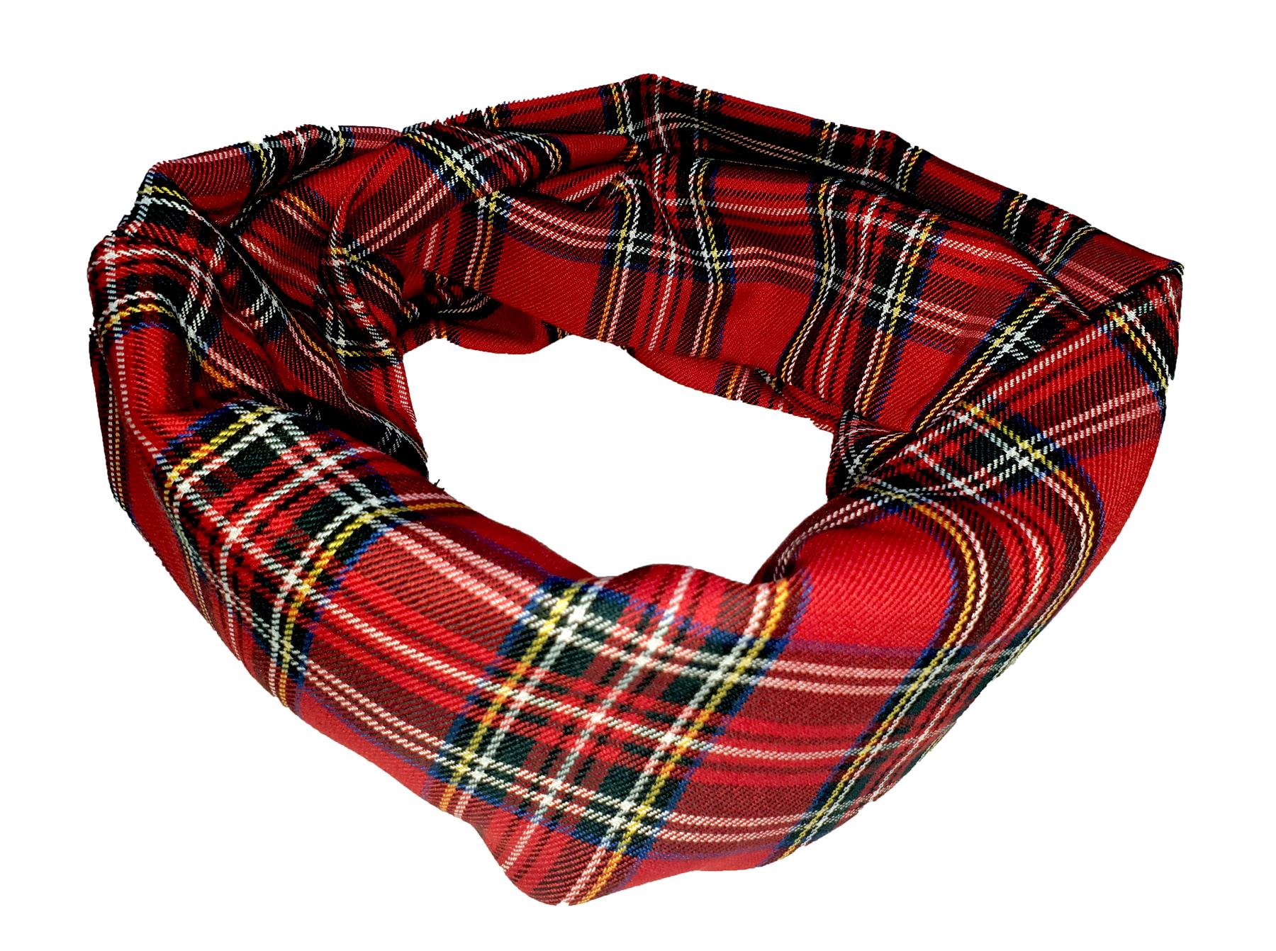 Adults Unisex Polyviscose Traditional Tartan Snood Neck Warmer Scarf - Picture 12 of 13