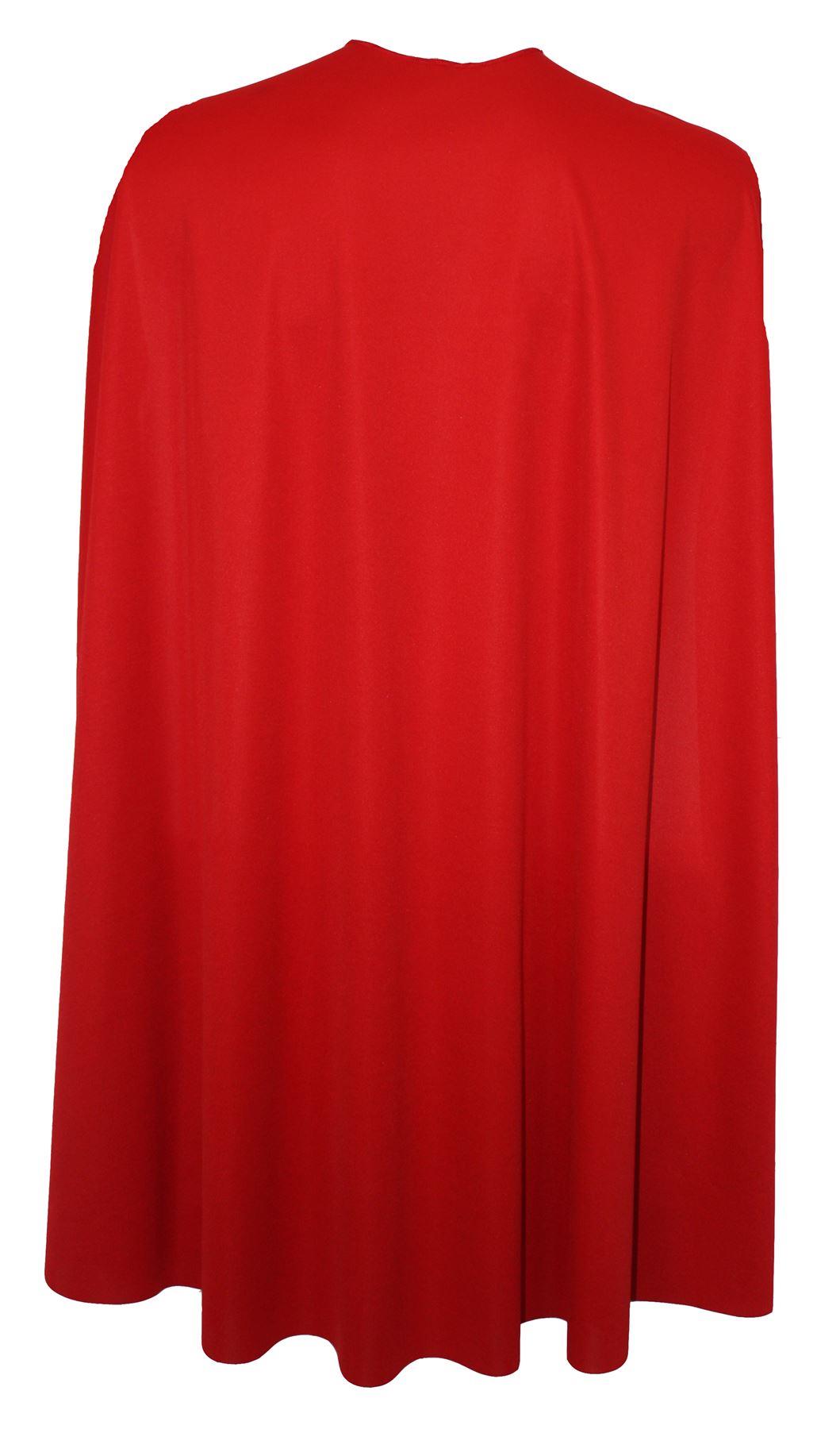 24", 35" or 48" Plain Superhero Cape Super Hero Costume Fancy Dress Accessory - Picture 19 of 25