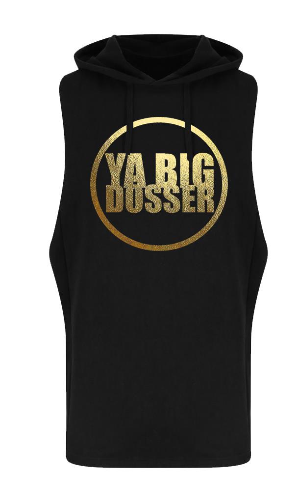 Mens Ya Big Dosser Boxing Legend Fury Workout Sleeveless Black Unisex Hoodie - Picture 7 of 7