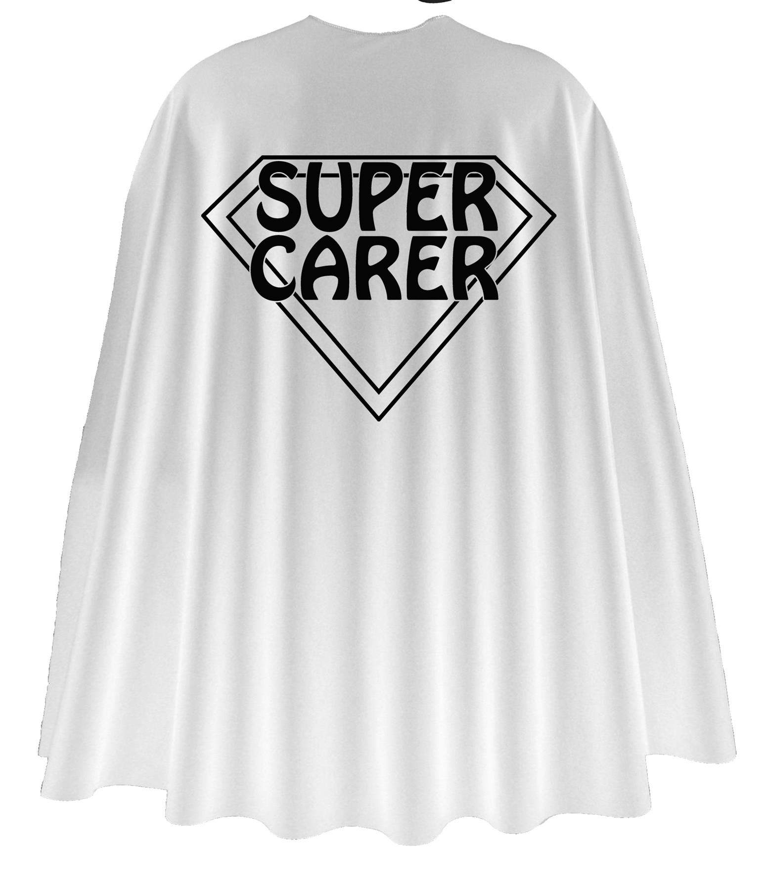Adults 35" Length Super Carer Superhero Cape Fancy Dress Costume Accessory - Picture 5 of 9