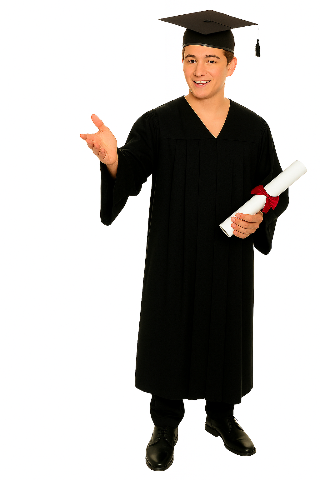 slim fit dress slacks Convocation Graduation Black Gown Costume for Kids (IMC4082-Red) –  ItsMyCostume main image 1