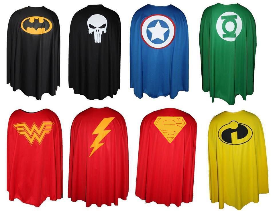 printed superheroes cape 3 sizes kids and adults super hero capes ebay