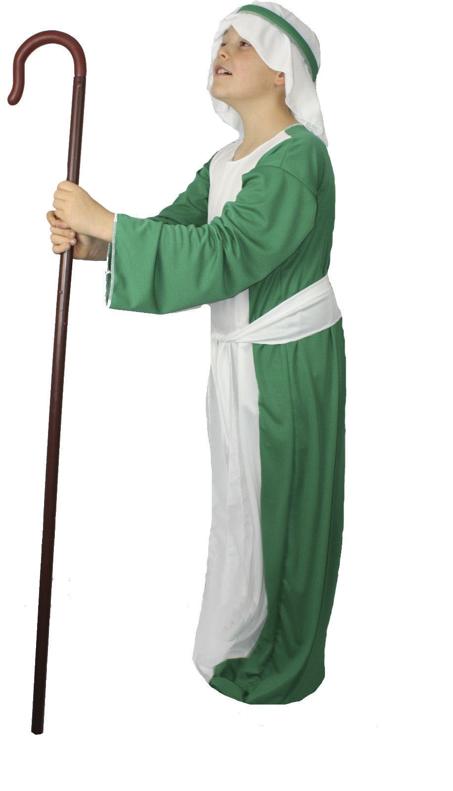 Childrens Shepherd Childs Christmas Nativity Fancy Dress Costume UK