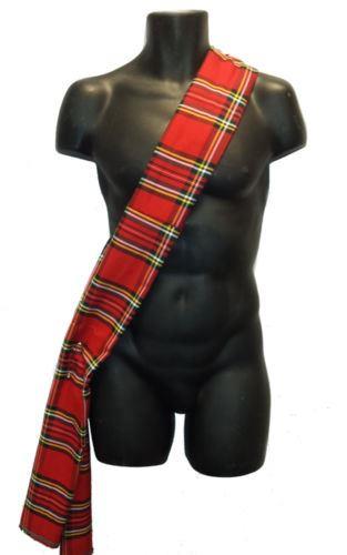 Childs 120cm Traditonal Tartan Sash Burns Night St Andrews Day Fancy Dress - Picture 8 of 9