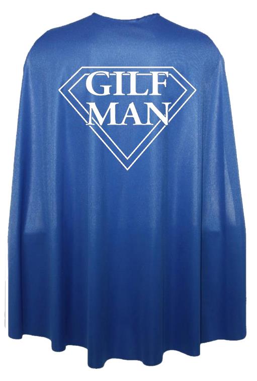 Adults 35" Length GILF Man Superhero Cape Stag Party Fancy Dress - Picture 3 of 8