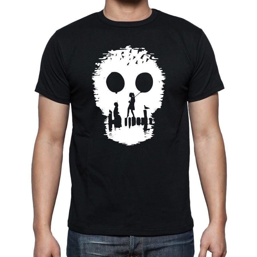 Adults Banksy Sugar Skull Docks Street Graffiti Artist Unisex Black T-Shirt - Picture 7 of 8