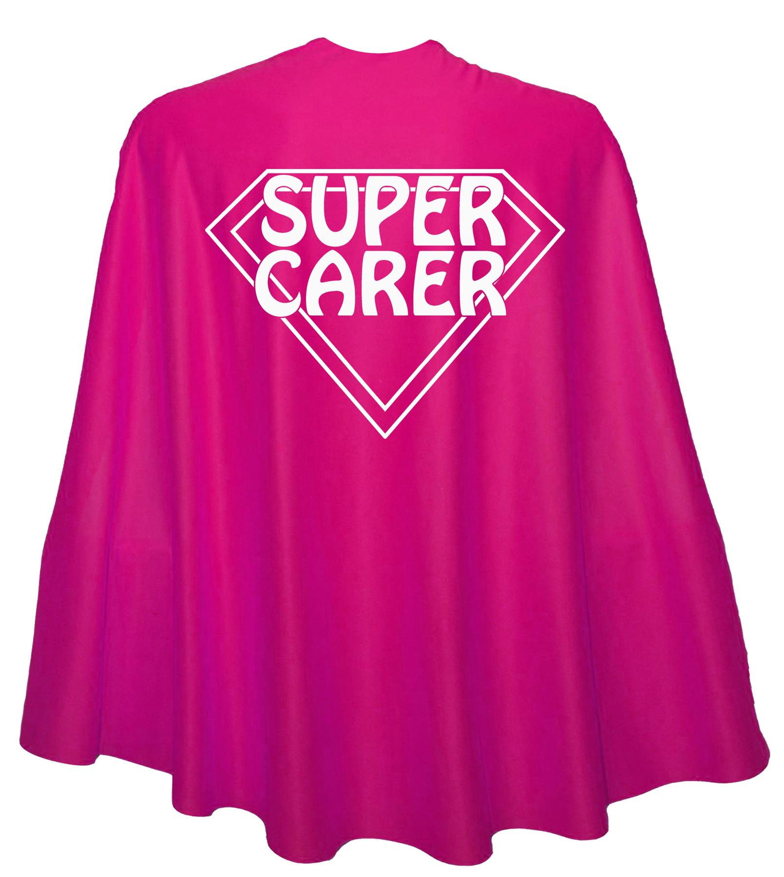 Adults 35" Length Super Carer Superhero Cape Fancy Dress Costume Accessory - Picture 2 of 9