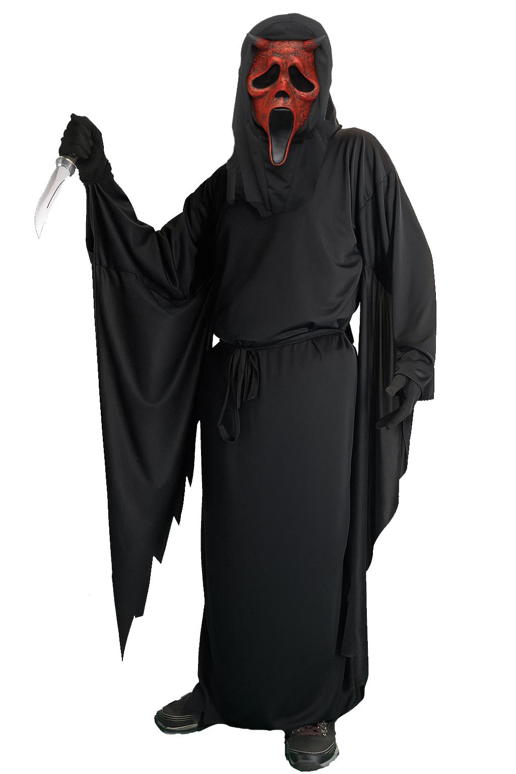 Adults Scream Aged Devil Ghost Face Halloween Movie Fancy Dress Costume - Picture 5 of 6