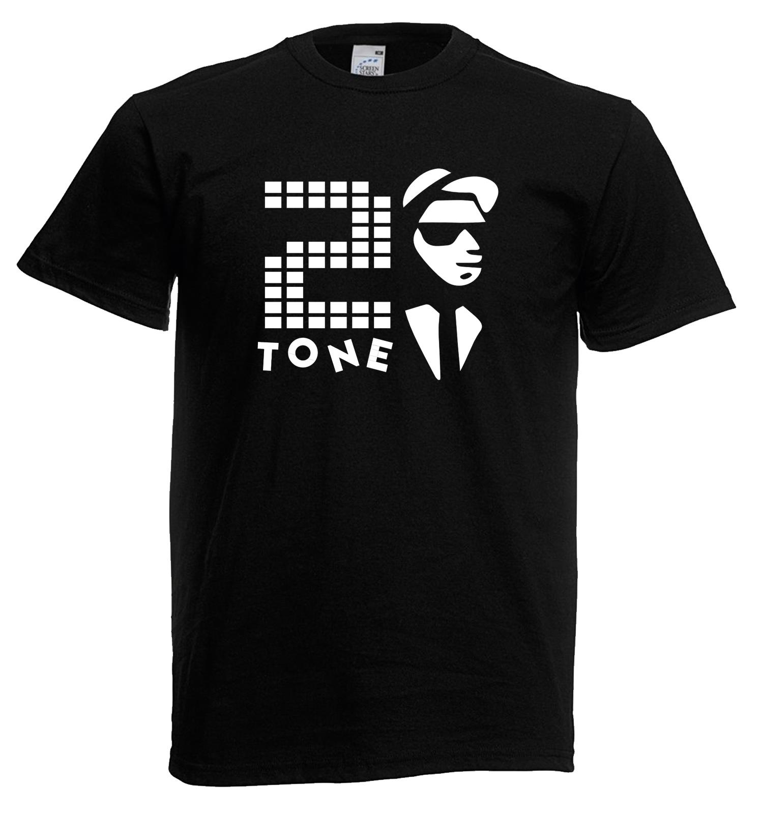 Adults 2 Tone Two Tone Ska Rock Revival Music 70s 80s Unisex Black T-Shirt - Picture 6 of 8