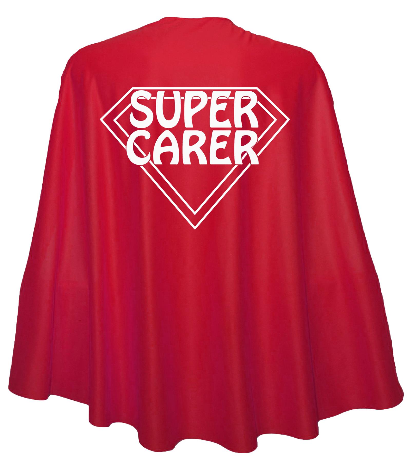 Adults 35" Length Super Carer Superhero Cape Fancy Dress Costume Accessory - Picture 9 of 9