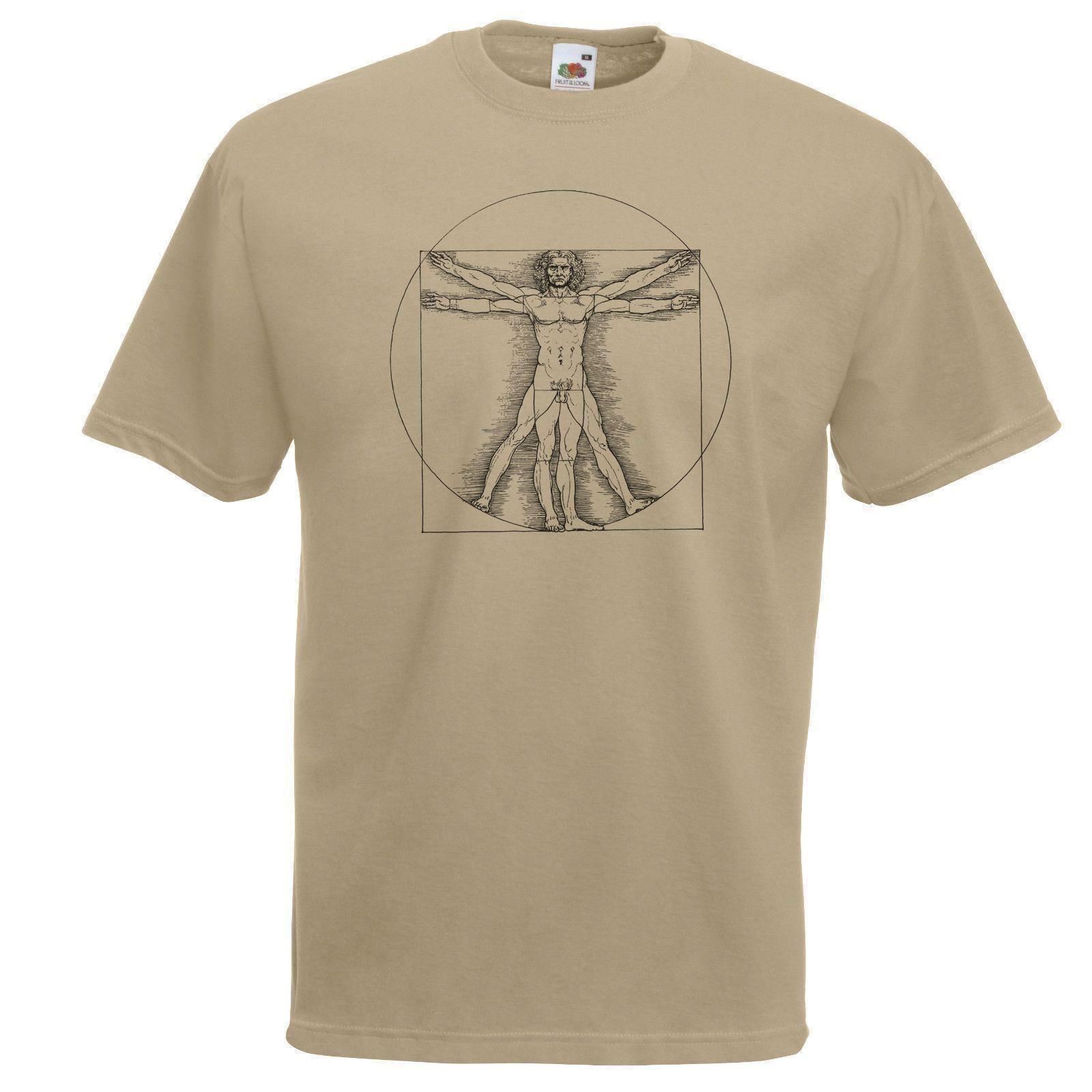 Adults Vitruvian Man Human Form Divine Connection Symbolic Unisex T-Shirt - Picture 7 of 7