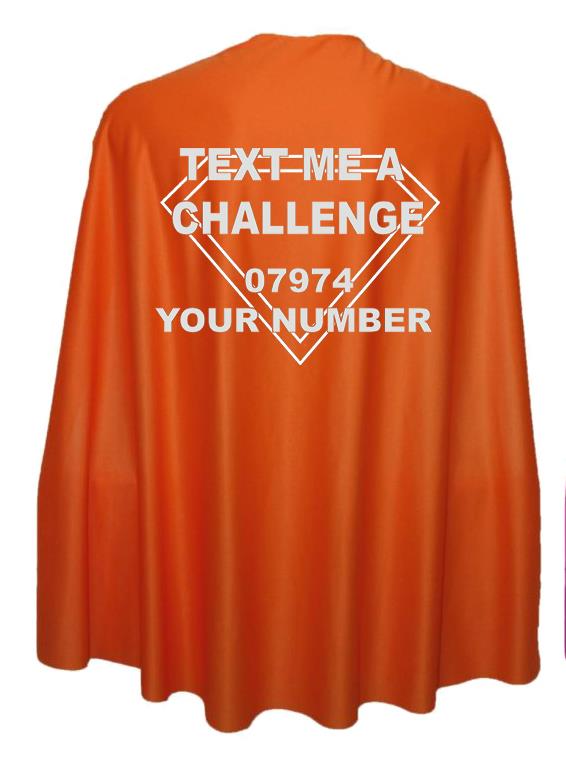 Adults Stag Hen Party "Text me a Challege" Game Superhero Cape Fancy Dress - Picture 5 of 9