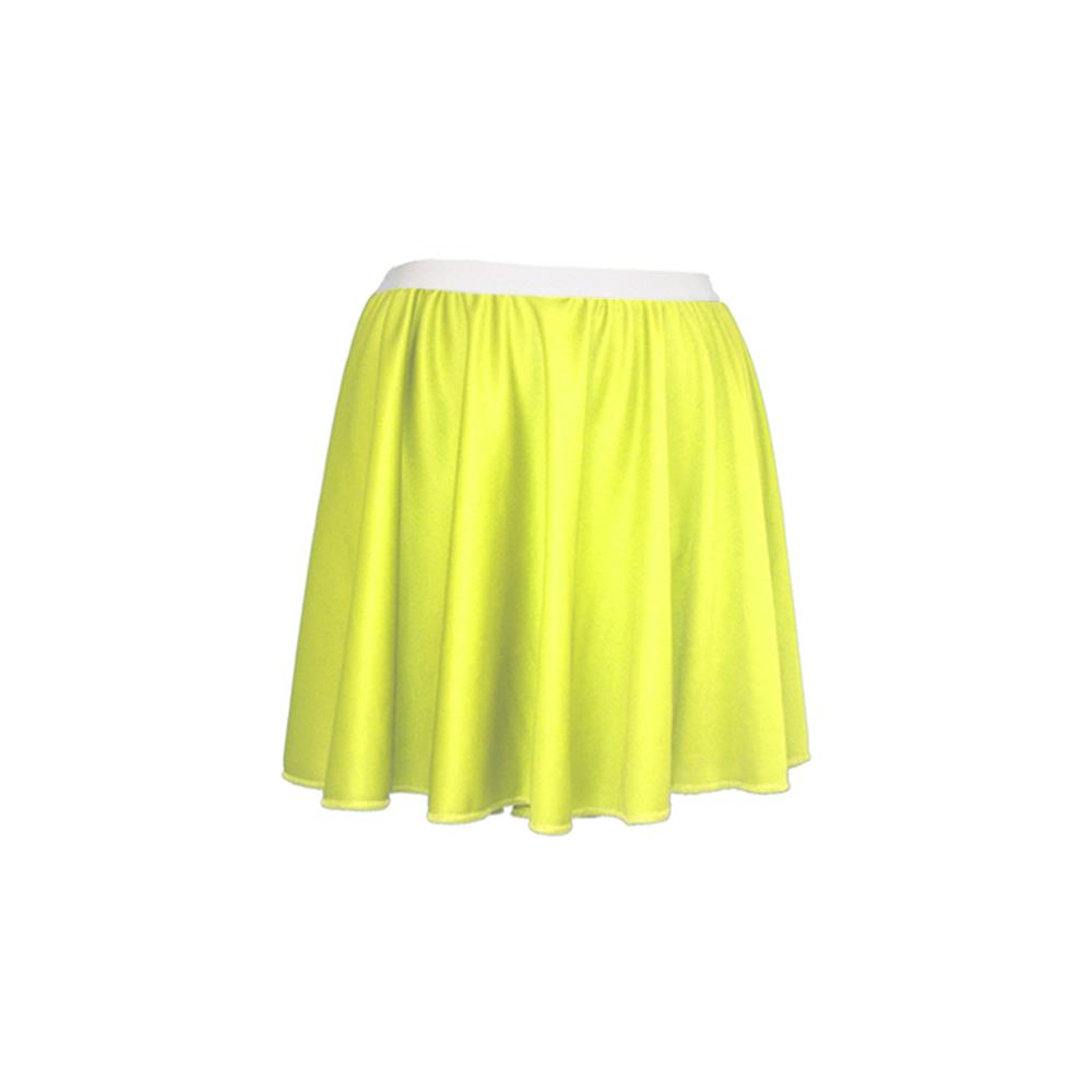 Womens Neon Coloured 15" Length Skater Skirt 1980s Fancy Dress - Picture 5 of 5