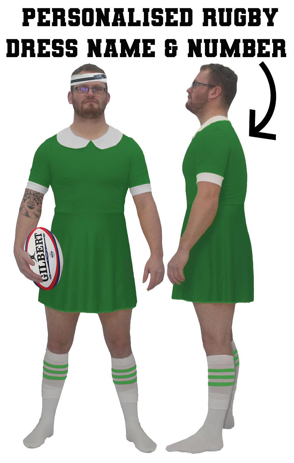 Adults Custom Printed Rugby Dress Stag Night Party World Cup Fancy Dress - Picture 12 of 29