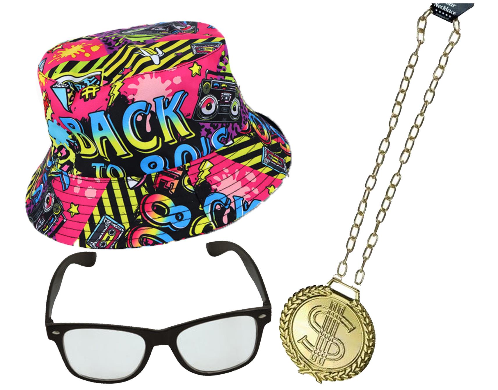 Adults 1980's Hip Hop Rapper Break Dancer Graffiti Bucket Hat