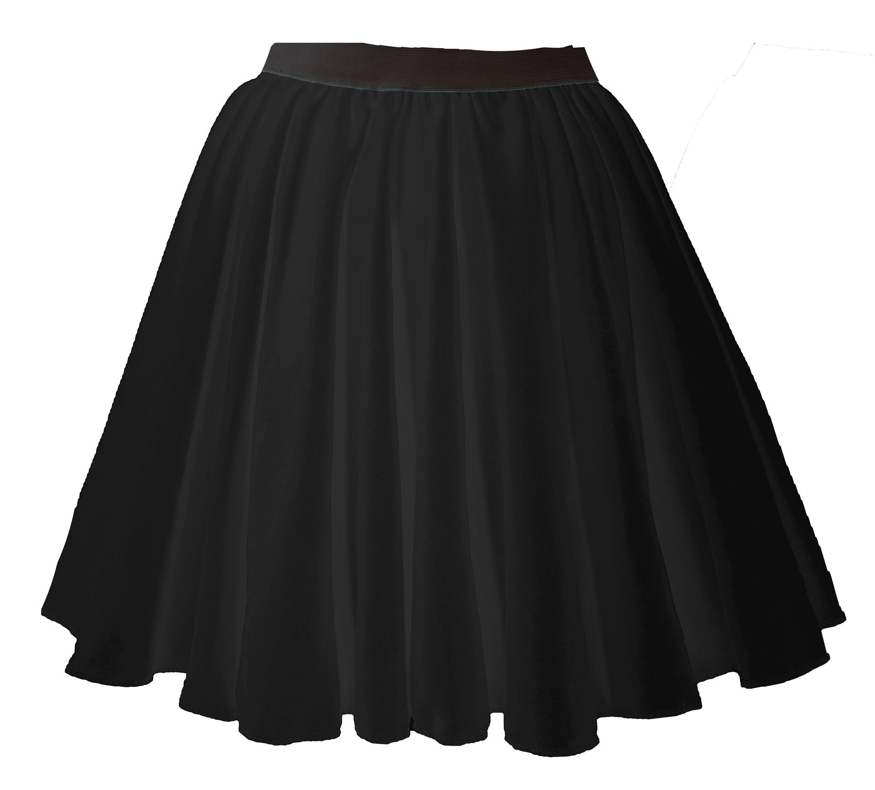 Childs Plain Coloured Skater Skirt Dance Troupe Cheerleader Fancy Dress