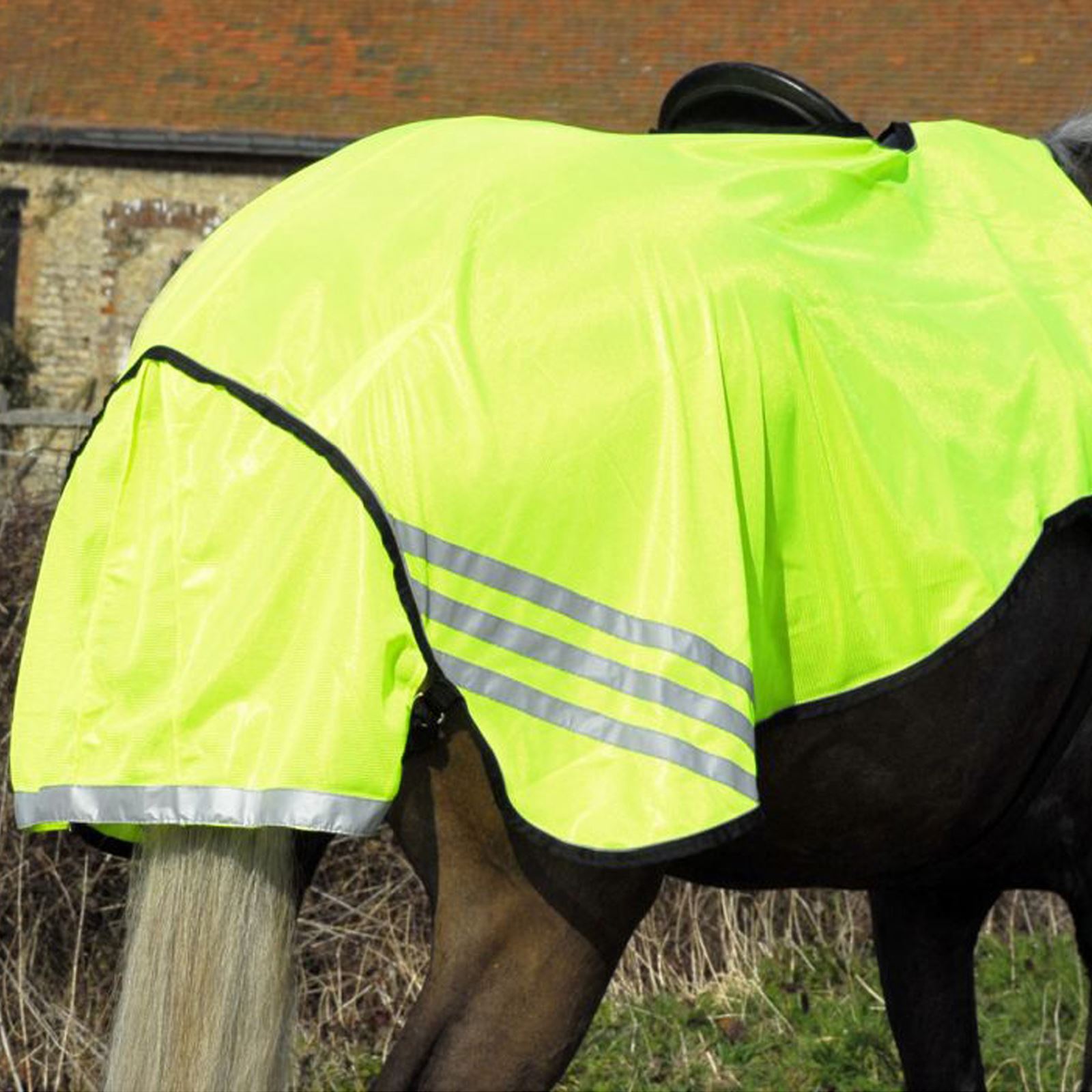 Rhinegold Horse Riding Reflective 3/4 Cutaway HiViz Pony Cob Full Ride