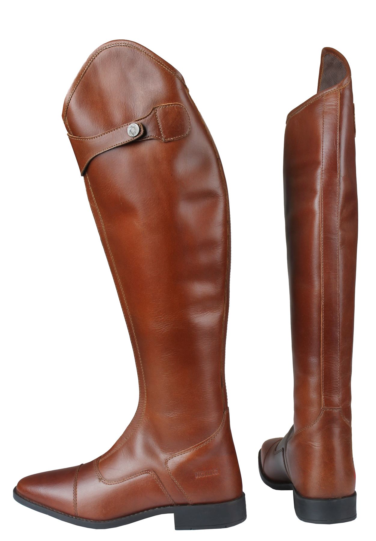 Horka Adults Leather Rubber Linsey Wooden Heal Rubber Sole Horse Riding