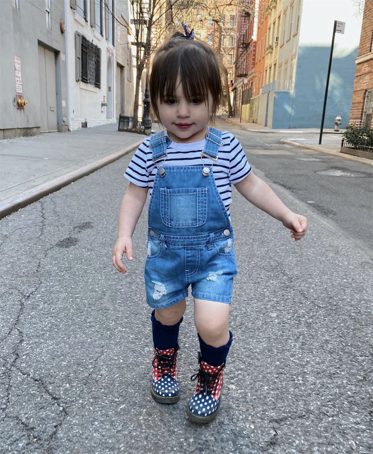 Dungarees T-Shirt Set Girls Two Piece 