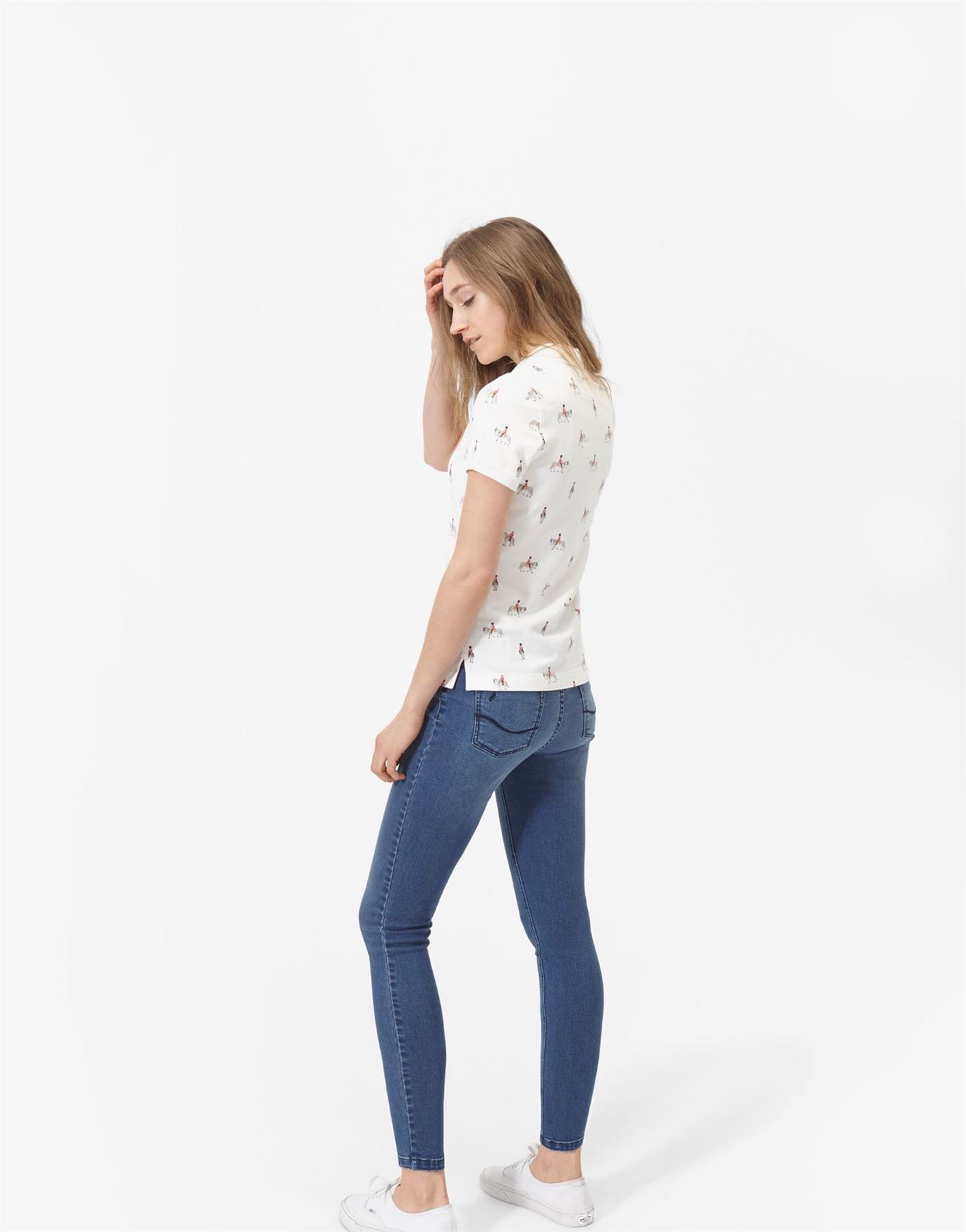 Joules Trinity Polo Shirt Equestrian Fashion Short Sleeve Floral Slim Fit Top