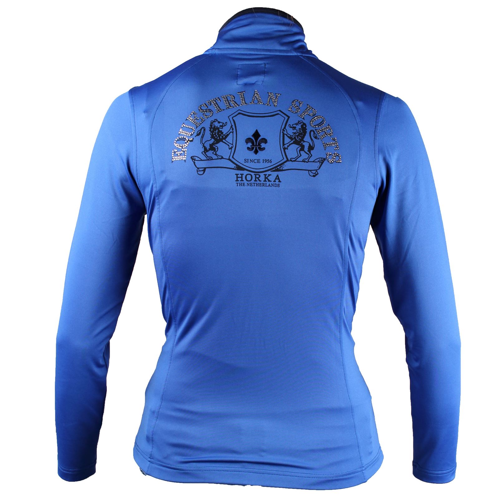 Horka Equestrian Ladies Pully Diamond Turtle Neck Zipper Crystal Women Shirt