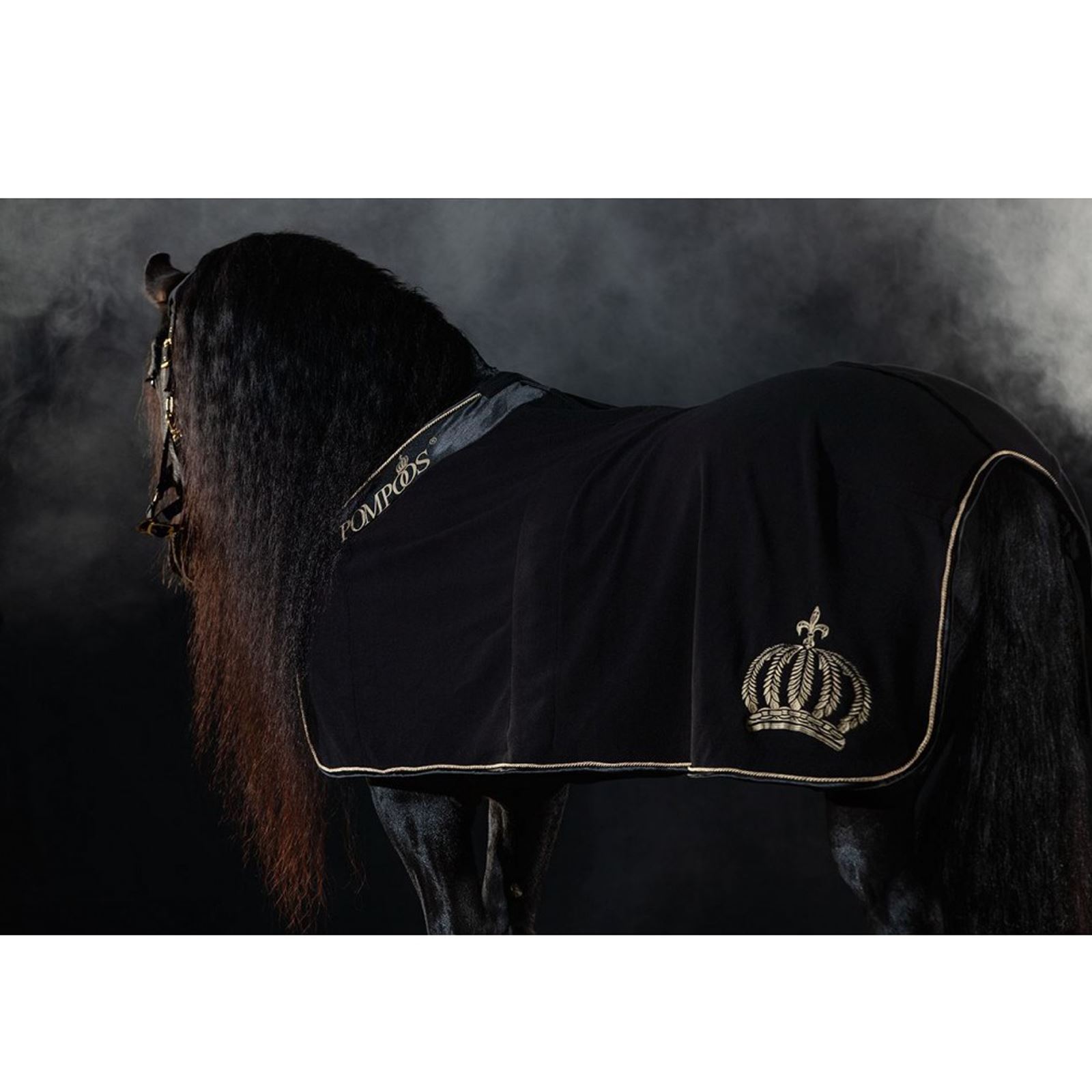 Goldenline Cooler Fleece Rug Satin Breathable Polar Padded Winter Warm Black - Picture 5 of 6