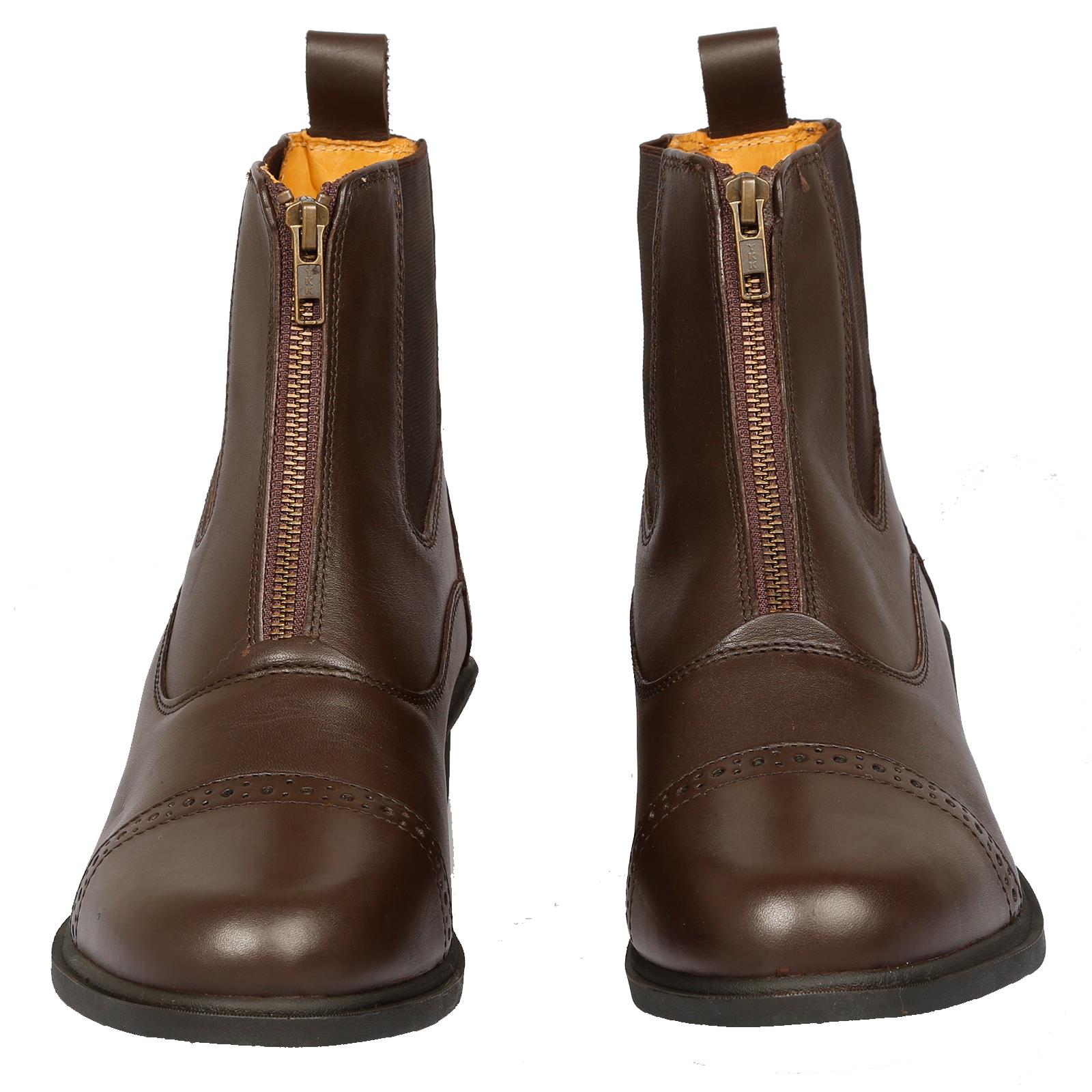Brogini Womens Margate Boots Ladies Horse Riding Leather Front Zip Fastening