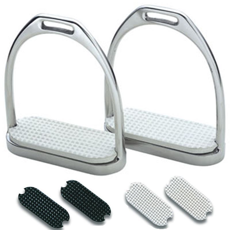 Best On Horse Equestrian Classic Riding Stainless Steel Stirrup Irons Treads - Picture 2 of 2