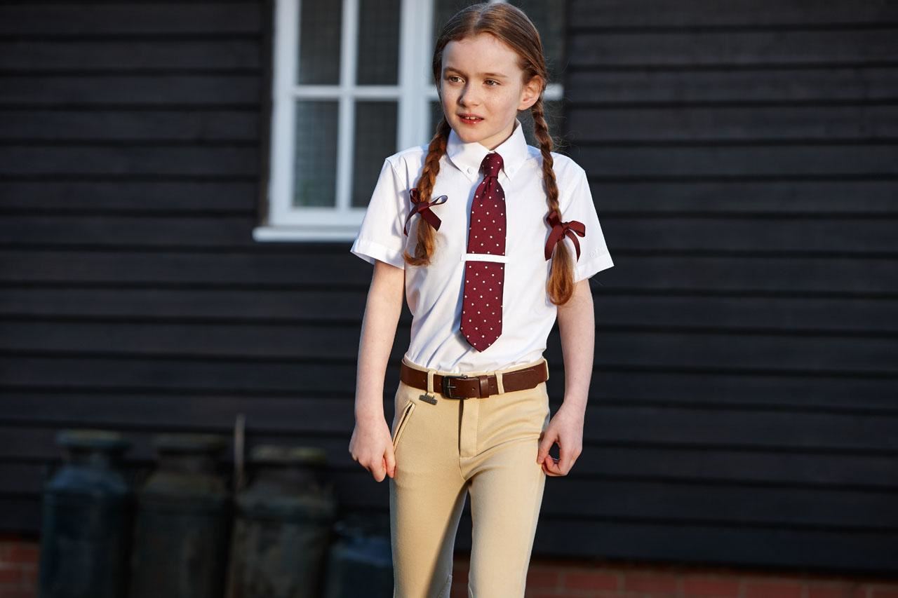 Dublin Penwood Ladies Horse Riding Show Jumping Competiton Shirt With Tie Keeper