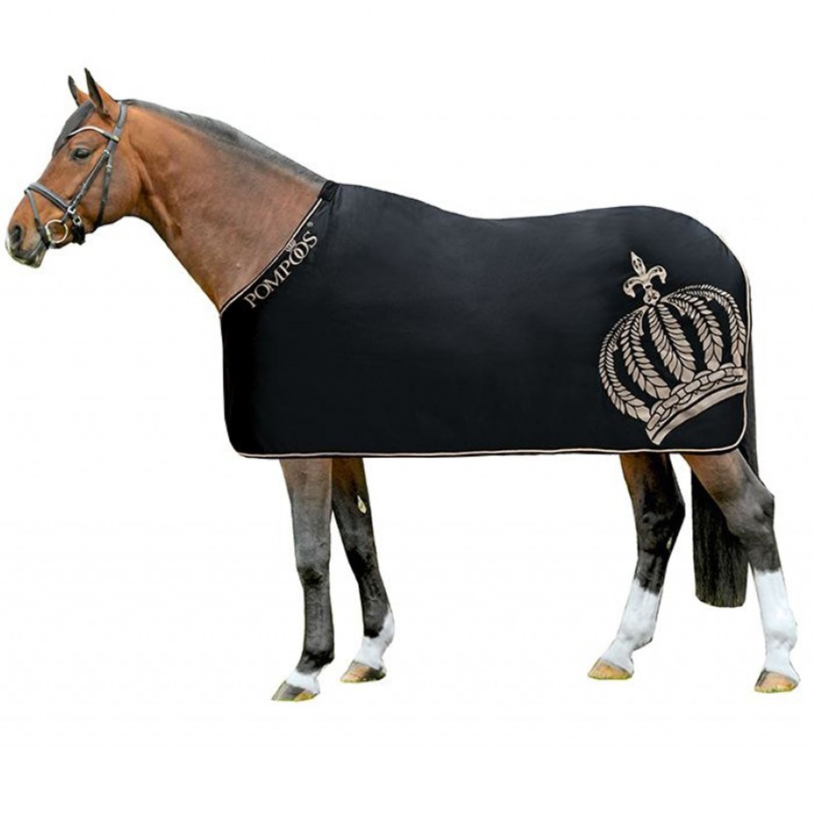 Goldenline Cooler Fleece Rug Satin Breathable Polar Padded Winter Warm Black - Picture 3 of 6