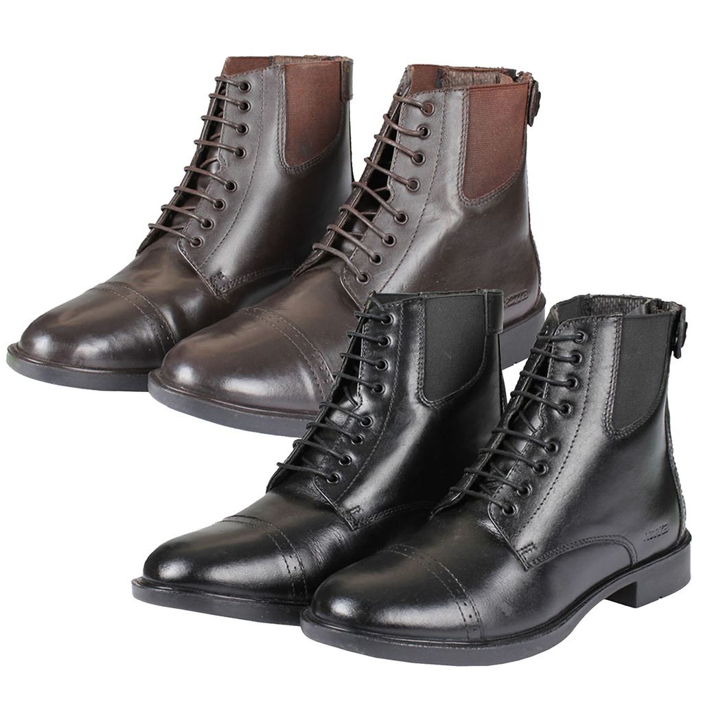 Horka Ladies Mens King Leather Front Zip Rubber Sole Jodhpur Horse