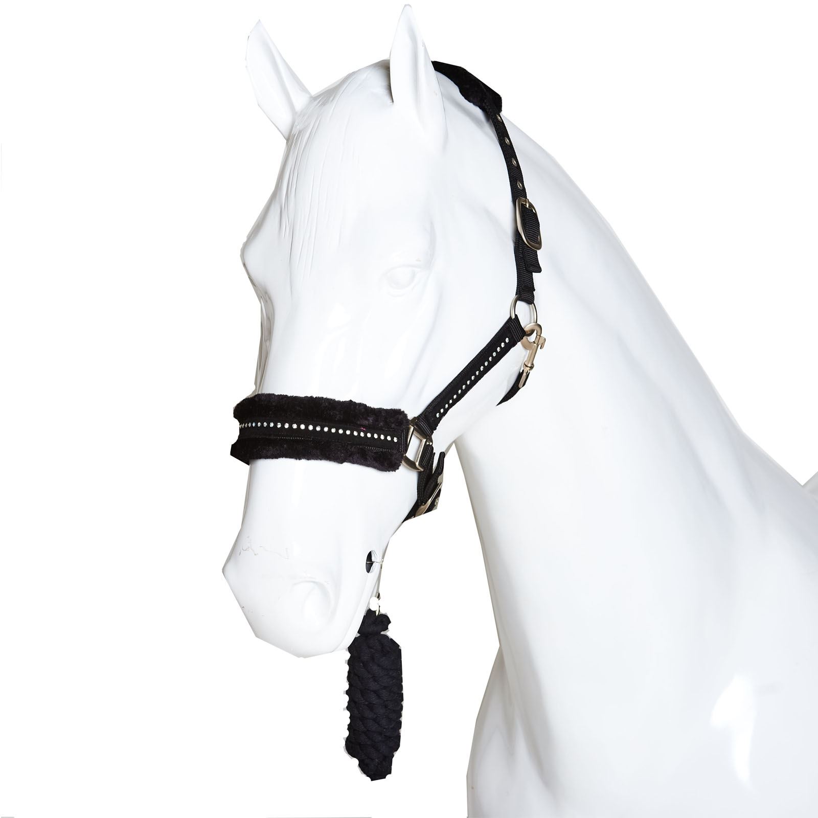 White Horse Equestrian Fluffy Stylish Diamond Faux Fleece Pony Horse