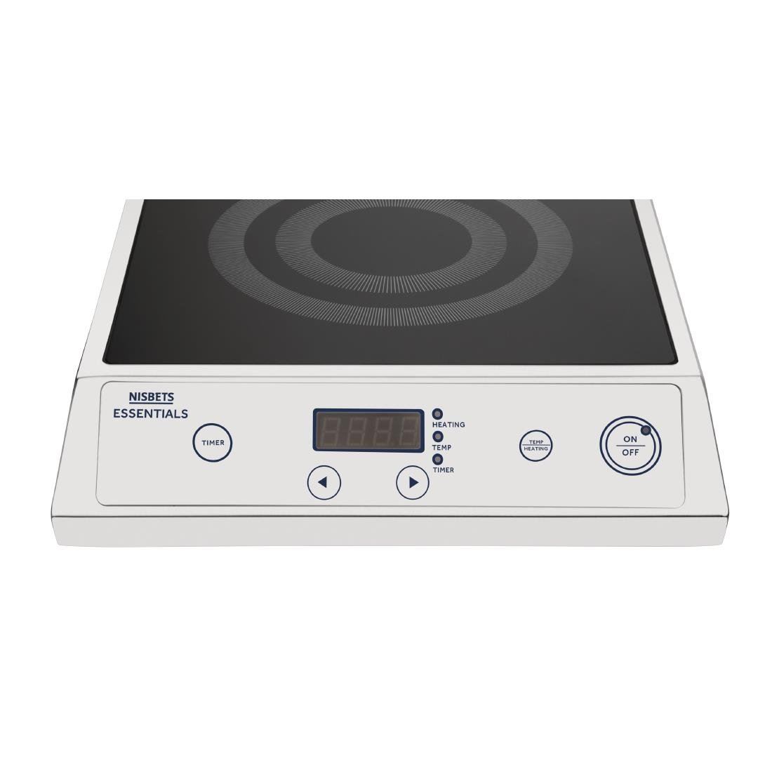 Nisbets Essentials Single Induction Hob in Silver - Stainless Steel