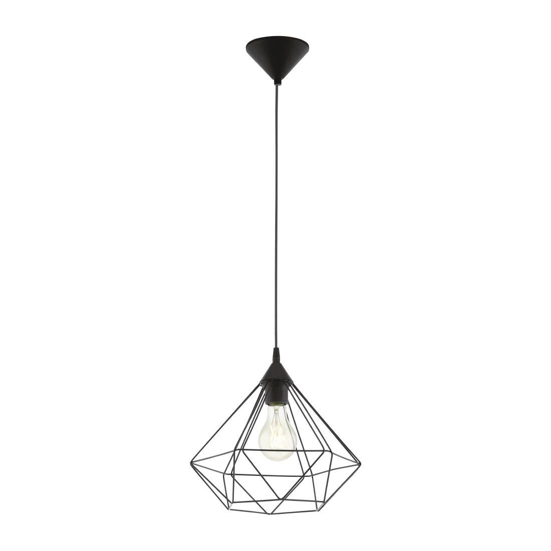 Details zu Eglo Tarbes Cage Pendant Black Kitchen Restaurant Catering Steel Chandelier Sonderangebot
