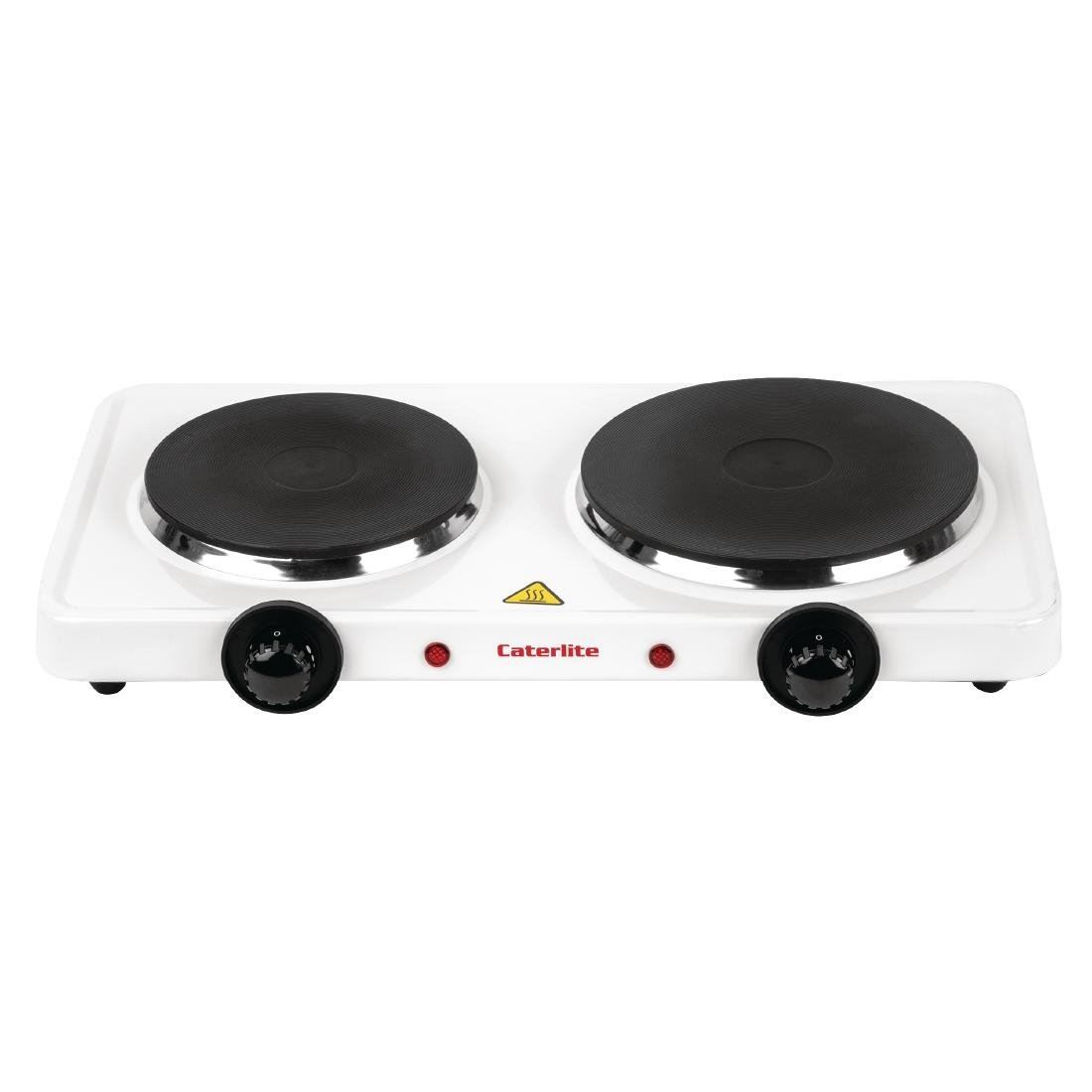 Caterlite Electric Countertop Boiling Rings Double with Non Slip Rubber Feet