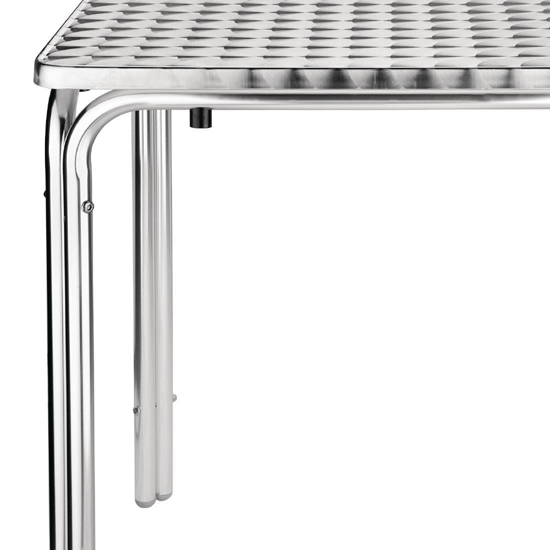 Bolero Square Table - Stainless Steel Aluminium Base 720(H) x 600(W) x 600(D)mm
