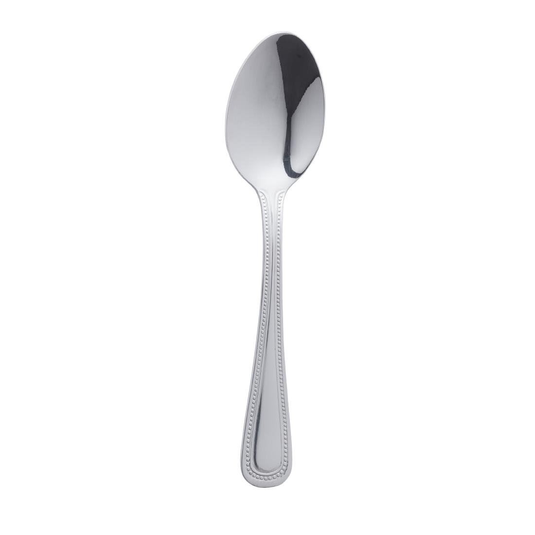 Olympia Bead Teaspoon - Pack x12 - Stainless Steel 18/0 - 140(L)mm