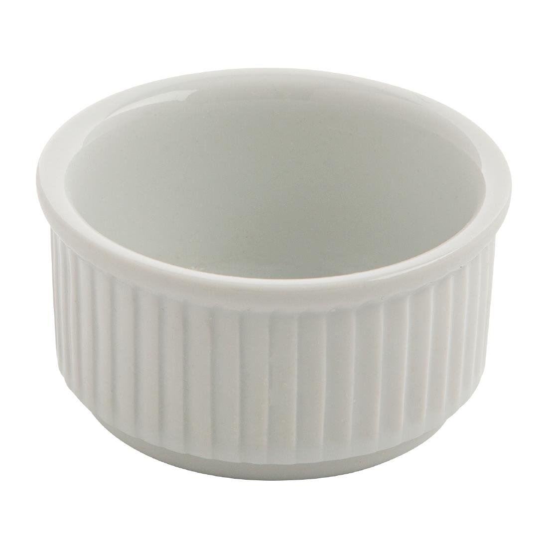 Pack of 12 Olympia Whiteware Stacking Ramekins 85mm Porcelain