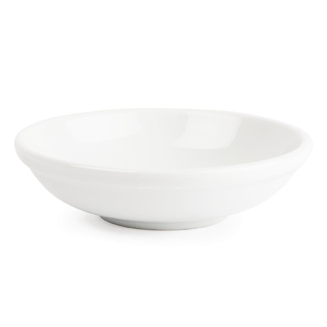 Royal Porcelain Classic Kana Thick Sauce Dishes in White 85mm Pack Quantity - 60