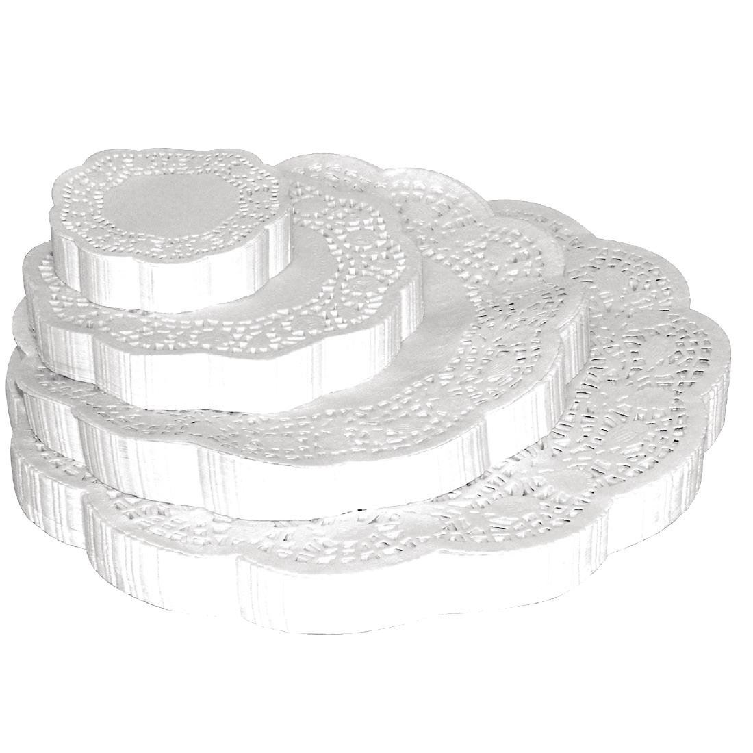 Fiesta Round Paper Doilies in White 165(Ø)mm / 6 1/2