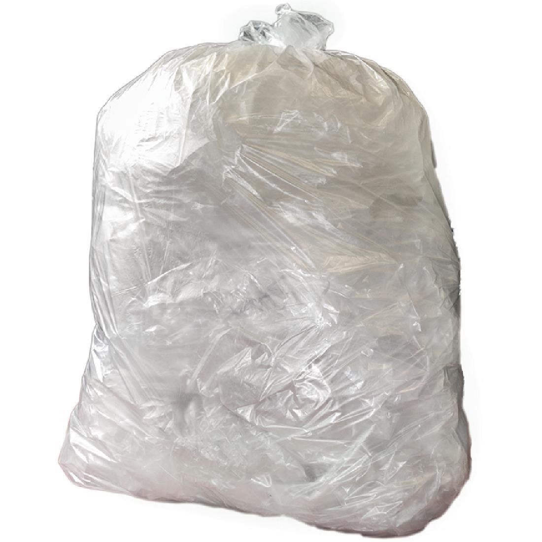 clear plastic bin bags