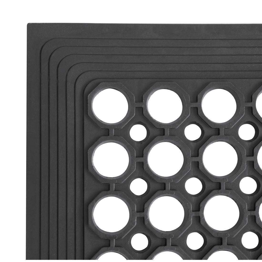 Jantex Rubber Black Anti Fatigue Mat Commercial Kitchen Non Slip Washable