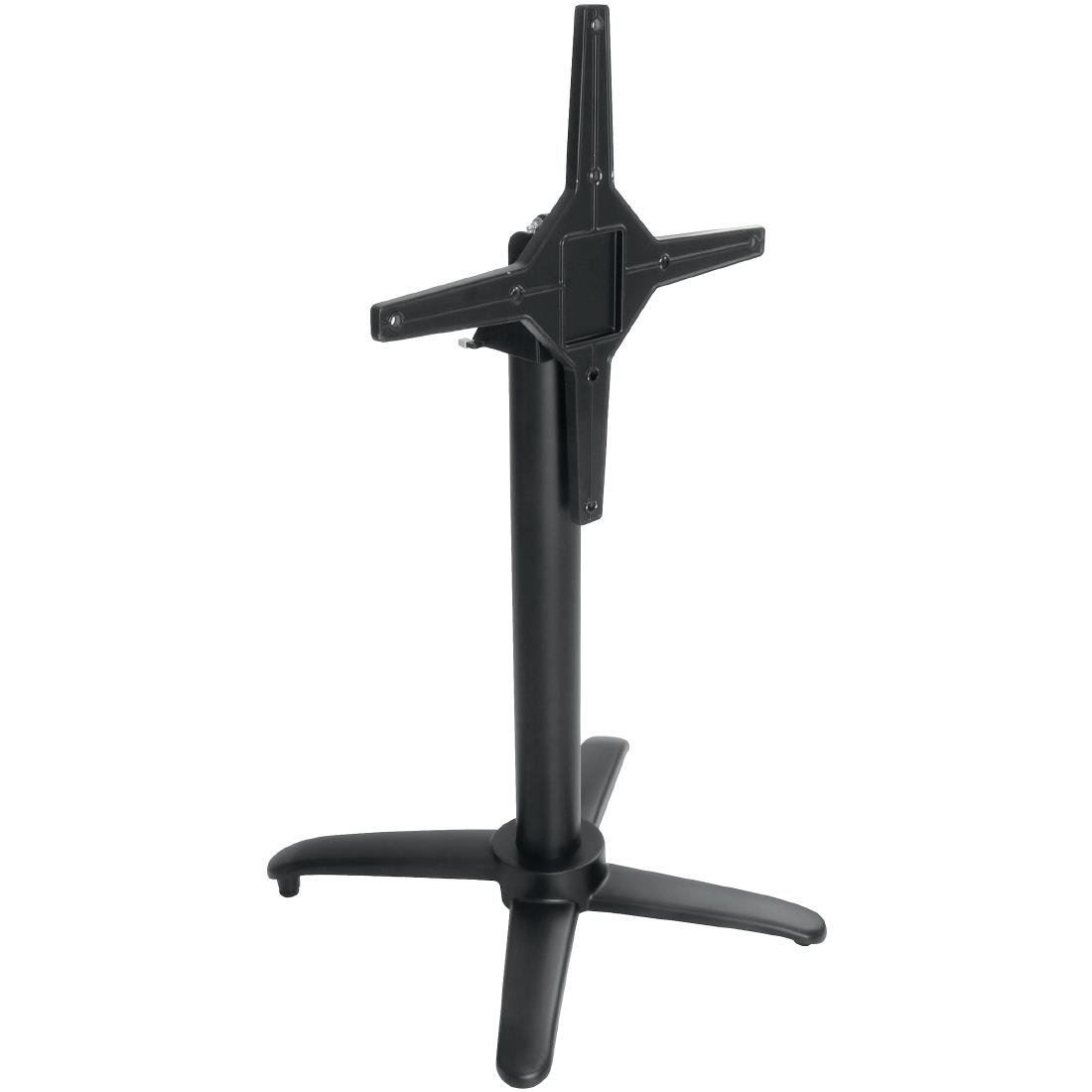 Bolero BAM0409 BLACK Aluminium Flip Top Table Base, Black