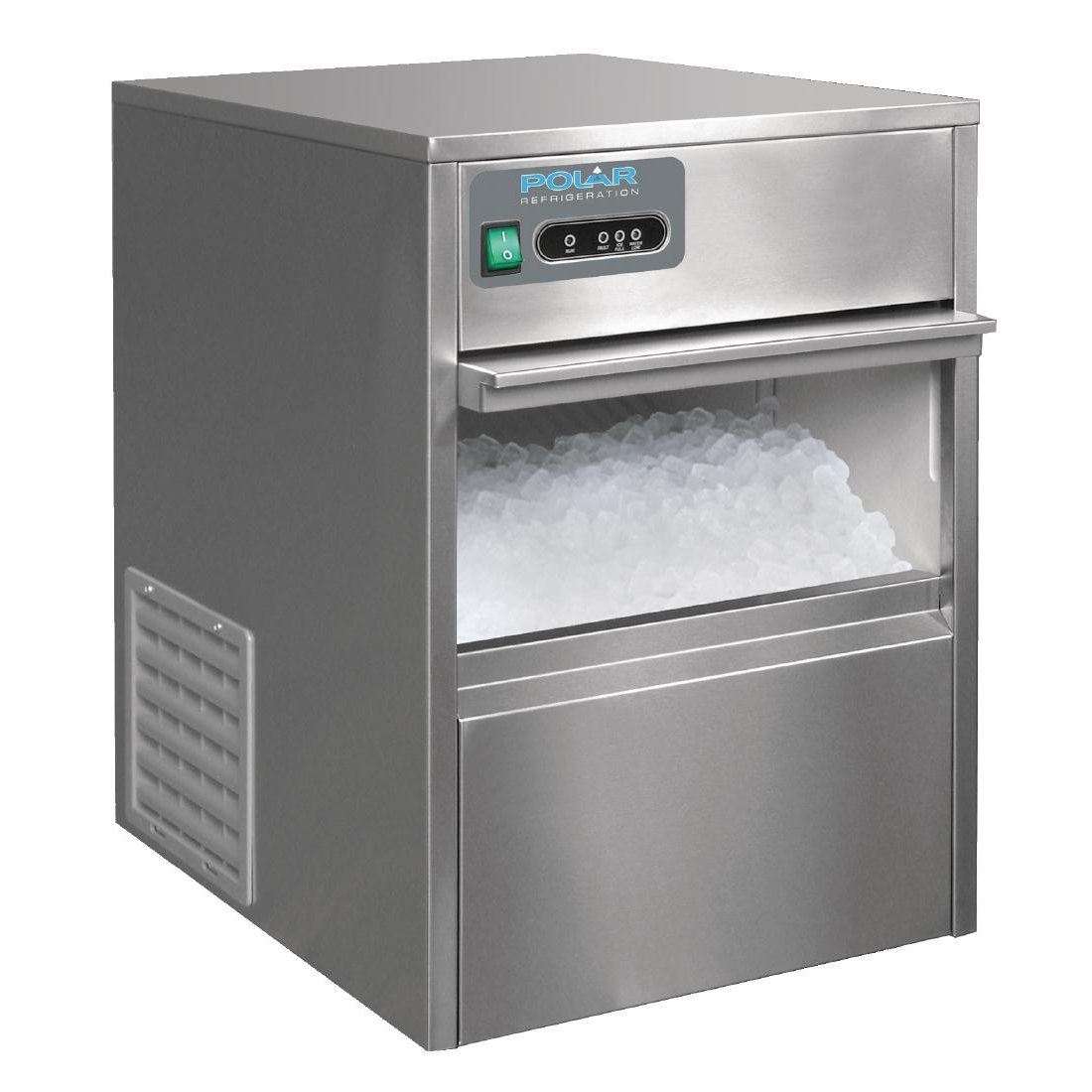 Commercial Polar Under Counter Ice Machine 20kg/24hr Output Sliding